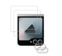 Tzstz 2 + 2 pellicole protettive per schermo esterno e protezione fotocamera per Samsung Galaxy Z Flip6, durezza 9H, antigraffio, pellicola protettiva HD