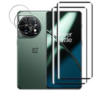 Tzstz 2+2 pezzi per OnePlus 11 Pellicola 3D Protettiva a Copertura Totale, 9H Durezza,Anti Graffio, Alta Trasparente, Senza Bolle, HD vetro temperato Pellicola Prottetiva