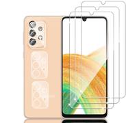 Tzstz 3+3 pezzi per Samsung Galaxy A33 vetro temperato Pellicola Prottetiva, 9H Durezza,Anti Graffio, Alta Trasparente, Senza Bolle, HD Pellicola Vetro