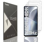 Tzstz 3 pezzi per Blackview Shark 8 vetro temperato Pellicola Prottetiva, 9H Durezza,Anti Graffio, Alta Trasparente, Senza Bolle, HD Pellicola Vetro
