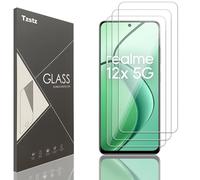 Tzstz 3 Pezzi Vetro Temperato Dello Schermo Protector per Realme 12x 5G/Realme C65 4G/5G 6.67" Durezza 9H Anti Graffio HD Pellicola di Protezione Dello Schermo