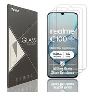 Tzstz 3 Pezzi Vetro Temperato Dello Schermo Protector per realme C100 5G Durezza 9H Anti Graffi HD Pellicola di Protezione Dello Schermo
