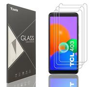 Tzstz 3 Pezzi Vetro Temperato Dello Schermo Protector per TCL 403 Durezza 9H Anti Graffi HD Pellicola Protettiva Dello Schermo