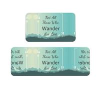 TZTTZT 2 tappetini da cucina per pavimento, non tutti quelli che vagano sono perduti1, antiscivolo, lavabili, anti-affaticamento, per pavimenti della cucina, decorazione per la casa