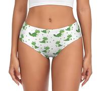 TZTTZT Biancheria intima da donna, senza cuciture, con stampa a coccodrillo, colore verde, Nero, S