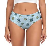 TZTTZT Biancheria intima da donna senza cuciture, con stampa di ippopotamo coccodrillo, nero, Small
