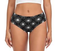 TZTTZT Biancheria intima da donna senza cuciture, motivo ragnatela scura, stampa invisibile, nero, X-Large