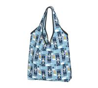 TZTTZT Borse della spesa riutilizzabili, borse per la spesa, pieghevoli per aeroplani e cartelli di aviazione, borsa tote con manici, nero, 2 PCS