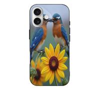 TZTTZT Bright Daisy Bird Print No.176 - Custodia compatibile con iPhone 17, sottile, graziosa custodia compatibile con iPhone 17, controllo della fotocamera, protezione antiurto, resistente ai graffi