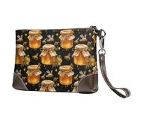TZTTZT Carino api Miele Stampa Wristlet Pochette per le donne, Portafoglio in pelle da polso borse e borse
