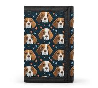 TZTTZT Carino Beagle Print Wallet per uomo, piccolo portafoglio bifold da uomo, 8 porta carte di credito sottile e minimalista tasca frontale