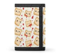 TZTTZT Carino portafoglio da uomo con stampa di pane ketchup, piccolo portafoglio bifold da uomo, 8 porta carte di credito, tasca frontale sottile minimalista