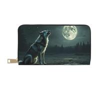TZTTZT Classic Gray Wolf-A Print Wallet Women, Portafoglio in pelle Bifold Multi Card, Portafogli da donna lunghi