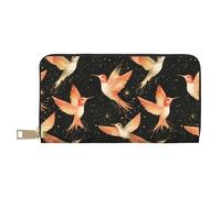 TZTTZT Classy Bird Flash Gold Print Wallet Women, Portafoglio in pelle Bifold Multi Card, Portafogli da donna lunghi