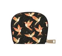 TZTTZT Classy Bird Flash - Porta carte di credito con stampa dorata per donne, porta carte di credito, portafoglio in pelle