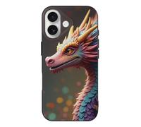 TZTTZT Colorful Dragon-A Print Compatibile con iPhone 17 Custodia sottile sottile, carina custodia compatibile con iPhone 17, controllo della fotocamera, protezione antiurto, resistente ai graffi