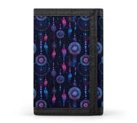 TZTTZT Colorful Feathers A Print Wallet per uomo, piccolo portafoglio bifold da uomo, 8 porta carte di credito sottile e minimalista tasca frontale