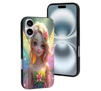 TZTTZT Compatibile con iPhone 16 - Custodia per telefono con stampa di elfi floreali n. 88, compatibile con iPhone 16, carina, per donne e uomini, resiste ai graffi
