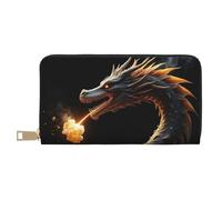 TZTTZT Cool Black Dragon-I Print Wallet Women, Portafoglio in pelle Bifold Multi Card, Portafogli da donna lunghi
