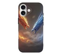 TZTTZT Cool Fantasy Orange Dragon-A Print Compatibile con iPhone 17 Custodia sottile e carina compatibile con iPhone 17, controllo della fotocamera, protezione antiurto, resistente ai graffi