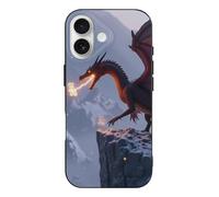 TZTTZT Cool Red Dragon-A Print Compatibile con iPhone 17 Custodia sottile e carina compatibile con iPhone 17, controllo della fotocamera, protezione antiurto, resistente ai graffi