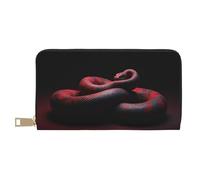 TZTTZT Cool Red Snake Stampa Portafoglio Donna, Pelle Bifold Multi Card Portafoglio, Portafogli Lungo Delle Donne Della Borsa