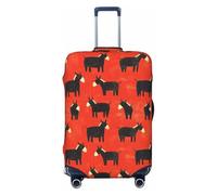 TZTTZT Copertura protettiva per bagagli, con stampa a forma di asino, colore nero, per valigie da pollici, nero, 25-28