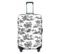 TZTTZT Copertura protettiva per bagagli, con stampa di paesaggi tropicali, per valigie da pollici, Nero , 18-21