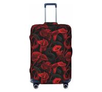 TZTTZT Copertura protettiva per bagagli, motivo serpente gotico rosso con calle e gigli, per valigie da pollici, nero, 18-21