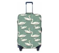 TZTTZT Copertura protettiva per bagagli, stile moderno, con stampa di cigni, nero, 18-21