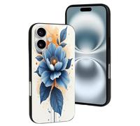 TZTTZT Custodia compatibile con iPhone 16, con stampa di papaveri n. 12, compatibile con iPhone 16, carina, per donne e uomini, resiste ai graffi