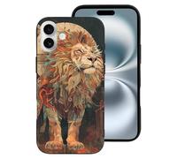 TZTTZT Custodia compatibile con iPhone 16 Plus - Custodia morbida alla moda con leone cosmico Majestic compatibile con iPhone 16 Plus custodie carine per donne e uomini