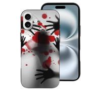 TZTTZT Custodia compatibile con iPhone 16 Plus, custodia per telefono alla moda con ombre morbide dietro la custodia compatibile con iPhone 16 Plus, carina, per donne e uomini, nero