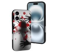 TZTTZT Custodia compatibile con iPhone 16, resiste ai graffi e alle ombre dietro la custodia per telefono, compatibile con iPhone 16, carina, per donne e uomini, nero