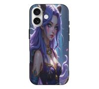 TZTTZT Custodia sottile e carina con stampa di demone dei cartoni animati n. 6, compatibile con iPhone 17, controllo della fotocamera, protezione antiurto, resistente ai graffi, multicolore
