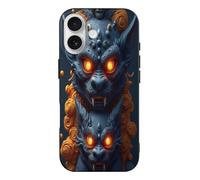 TZTTZT Custodia sottile sottile e carina con stampa di demone del fumetto n. 9, compatibile con iPhone 17, controllo della fotocamera, protezione antiurto, resistente ai graffi, multicolore