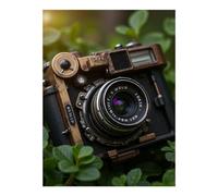 TZTTZT Diamond Art Kit per adulti - Kit per pittura con diamanti vintage con fotocamera nel verde, per adulti principianti, 30,5 x 40,6 cm, senza cornice, kit per la decorazione delle pareti della