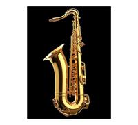 TZTTZT Diamond Art Kit per adulti - Sassofono in ottone dorato Kit per pittura con diamanti per adulti principianti, 30,5 x 40,6 cm, senza cornice, per decorazione da parete di casa