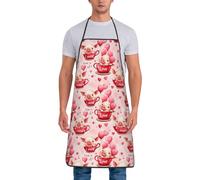 TZTTZT Grembiuli da chef per uomini e donne, con stampa maialino rosa, resistenti all'olio, per cucinare o grigliare la cucina