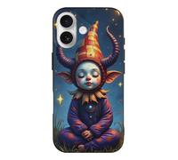 TZTTZT Magica stampa giullare viola compatibile con iPhone 17 custodia sottile e carina compatibile con iPhone 17, controllo della fotocamera, protezione antiurto, resistente ai graffi