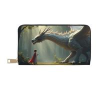 TZTTZT Magical White Dragon-A Print Wallet Women, Portafoglio in pelle Bifold Multi Card, Portafogli da donna lunghi