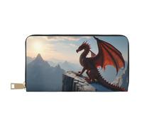 TZTTZT Magico Red Dragon-E Print Wallet Donna, Portafoglio Bifold Multi Card in pelle, Portafogli da donna lungo