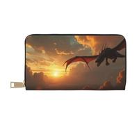 TZTTZT Magico Red Dragon-G Print Wallet Donna, Portafoglio Bifold Multi Card in pelle, Portafogli da donna lungo