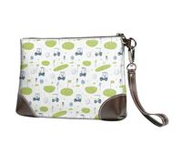 TZTTZT Pochette da polso con stampa carretto da golf in stile cartone animato per donne, portafogli e borse in pelle