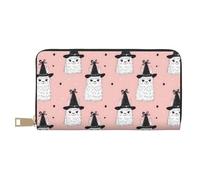 TZTTZT Portafogli sottili in pelle per donne e uomini, alla moda, con stampa di alpaca e strega, porta carte con cerniera
