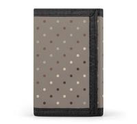 TZTTZT Portafoglio a C da uomo, con stampa a pois color tortora, piccolo portafoglio bifold da uomo, 8 scomparti per carte di credito, tasca frontale sottile e minimalista