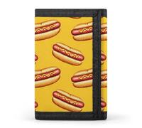 TZTTZT Portafoglio da uomo con stampa hot dog, 8 scomparti per carte di credito, sottile e minimalista, tasca frontale piccola, portafogli bifold da uomo
