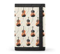 TZTTZT Portafoglio da uomo con stampa in violoncello, con 8 scomparti per carte di credito, sottile e minimalista, con tasca frontale