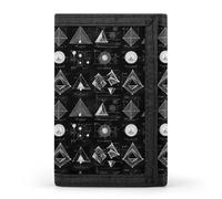 TZTTZT Portafoglio da uomo con stampa matematica, piccolo portafoglio bifold da uomo, 8 porta carte di credito, tasca frontale sottile e minimalista