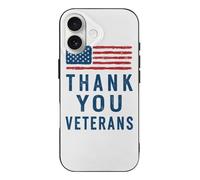 TZTTZT Retro Red Blue Flag Print Compatibile con iPhone 17 Custodia sottile sottile, carina compatibile con iPhone 17, controllo della fotocamera, protezione antiurto, resiste ai graffi